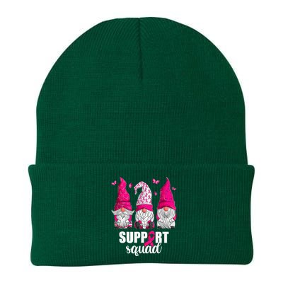 Breast Cancer Awareness For Women Gnomes Support Squad Knit Cap Winter Beanie