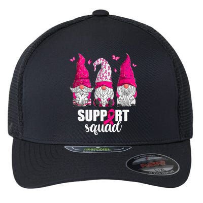 Breast Cancer Awareness For Women Gnomes Support Squad Flexfit Unipanel Trucker Cap