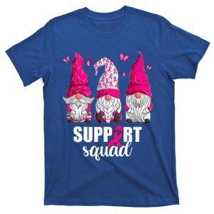 Breast Cancer Awareness For Women Gnomes Support Squad T-Shirt