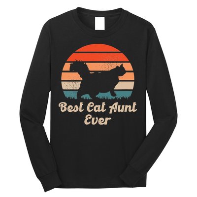 Best Cat Aunt Ever Auntie and Cats Long Sleeve Shirt