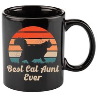 Best Cat Aunt Ever Auntie and Cats 11oz C Handle Ceramic Mug