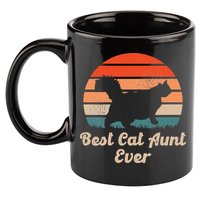 Best Cat Aunt Ever Auntie and Cats 11oz C Handle Ceramic Mug