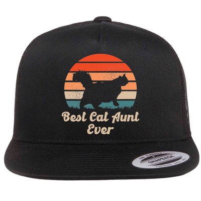 Best Cat Aunt Ever Auntie and Cats Flatbill Hat