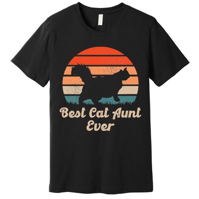 Best Cat Aunt Ever Auntie and Cats Premium T-Shirt