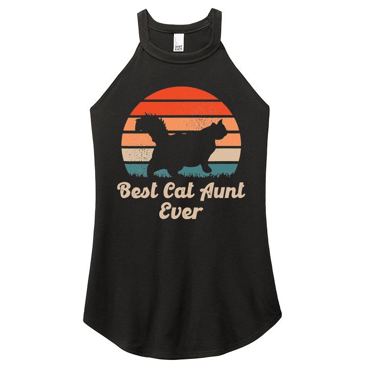 Best Cat Aunt Ever Auntie and Cats Women's Perfect Tri Rocker Tank