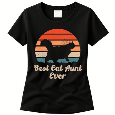 Best Cat Aunt Ever Auntie and Cats Womens T-Shirt
