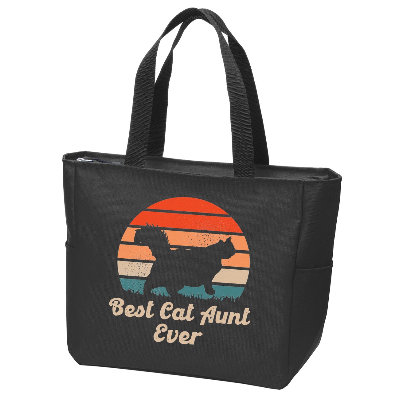 Best Cat Aunt Ever Auntie and Cats Zip Tote Bag