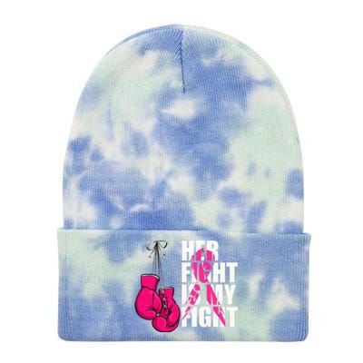 Breast Cancer Awareness Husband Support Squad Tie Dye 12in Knit Beanie