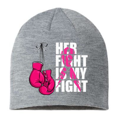 Breast Cancer Awareness Husband Support Squad Sustainable Beanie