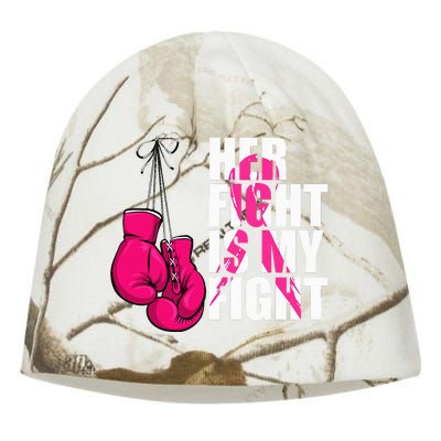 Breast Cancer Awareness Husband Support Squad Kati - Camo Knit Beanie