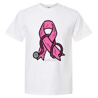 Breast Cancer Awareness Ribbon Nurse Garment-Dyed Heavyweight T-Shirt