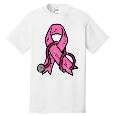 Breast Cancer Awareness Ribbon Nurse Tall T-Shirt