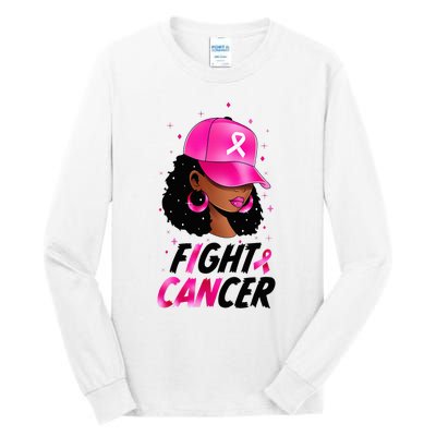 Breast Cancer African American Black Warrior Support Tall Long Sleeve T-Shirt