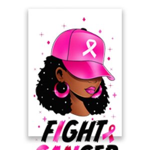 Breast Cancer African American Black Warrior Support Poster