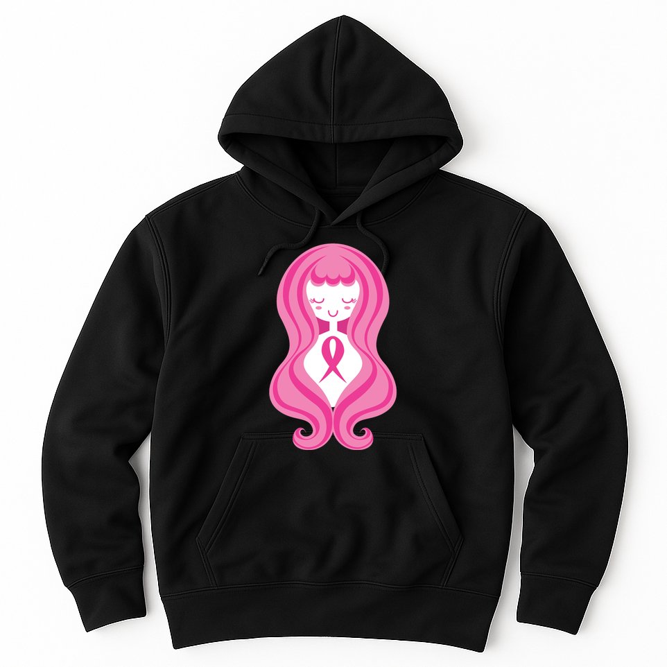 Breast Cancer Awareness Pink Ribbon Girl Hoodie