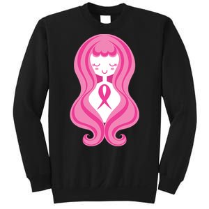 Breast Cancer Awareness Pink Ribbon Girl Sweatshirt