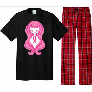 Breast Cancer Awareness Pink Ribbon Girl Pajama Set