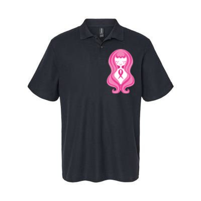 Breast Cancer Awareness Pink Ribbon Girl Softstyle Adult Sport Polo