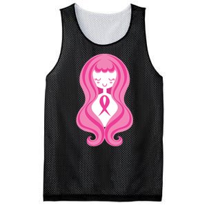 Breast Cancer Awareness Pink Ribbon Girl Mesh Reversible Basketball Jersey Tank