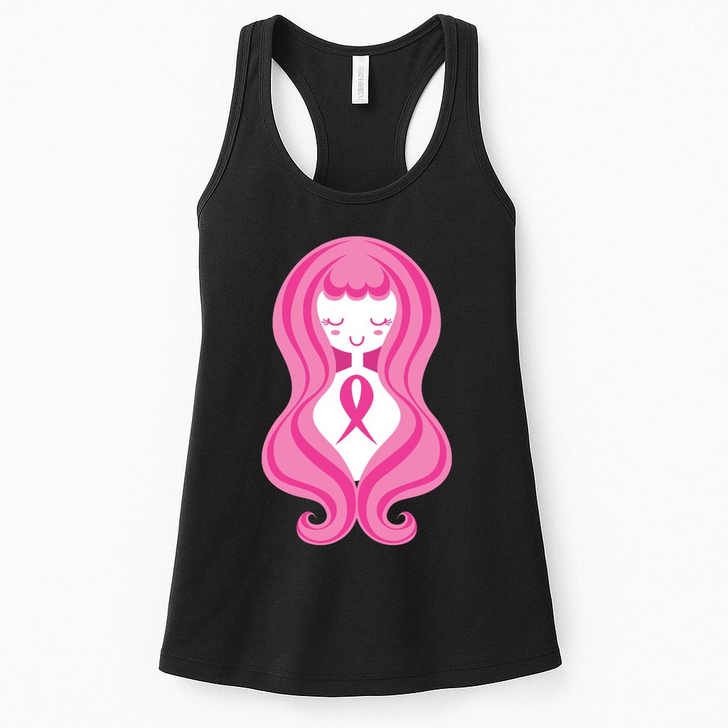 Breast Cancer Awareness Pink Ribbon Girl Womens Tank Top
