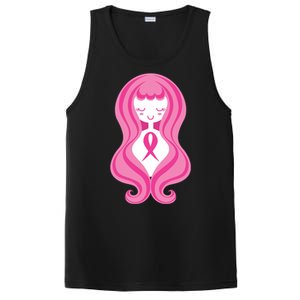 Breast Cancer Awareness Pink Ribbon Girl PosiCharge Competitor Tank