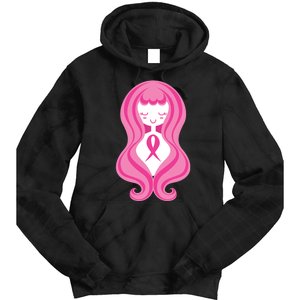 Breast Cancer Awareness Pink Ribbon Girl Tie Dye Hoodie