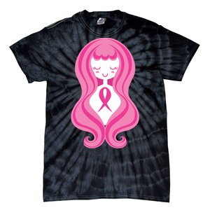 Breast Cancer Awareness Pink Ribbon Girl Tie-Dye T-Shirt