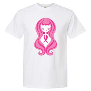 Breast Cancer Awareness Pink Ribbon Girl Garment-Dyed Heavyweight T-Shirt