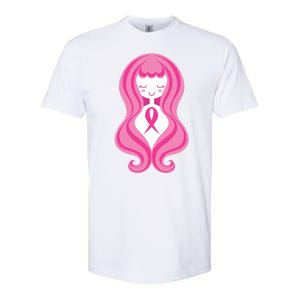 Breast Cancer Awareness Pink Ribbon Girl Softstyle CVC T-Shirt