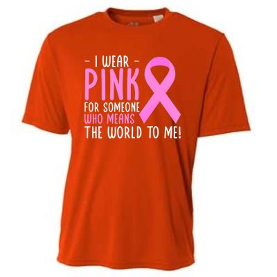 Breast Cancer Awarness Month Pink Ribbon Cancer Survivor Gift Cooling Performance Crew T-Shirt