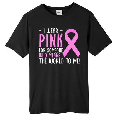 Breast Cancer Awarness Month Pink Ribbon Cancer Survivor Gift Tall Fusion ChromaSoft Performance T-Shirt