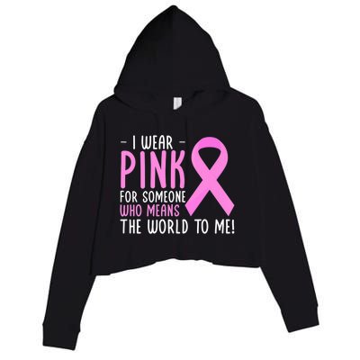 Breast Cancer Awarness Month Pink Ribbon Cancer Survivor Gift Crop Fleece Hoodie