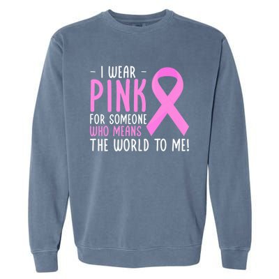 Breast Cancer Awarness Month Pink Ribbon Cancer Survivor Gift Garment-Dyed Sweatshirt