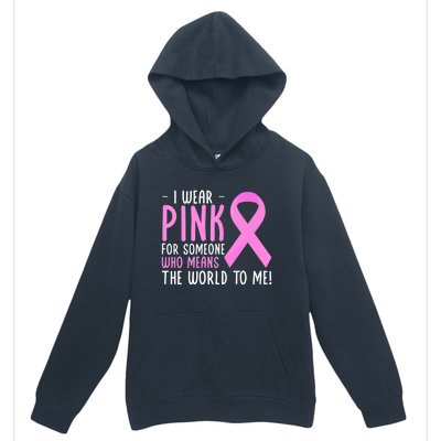 Breast Cancer Awarness Month Pink Ribbon Cancer Survivor Gift Urban Pullover Hoodie