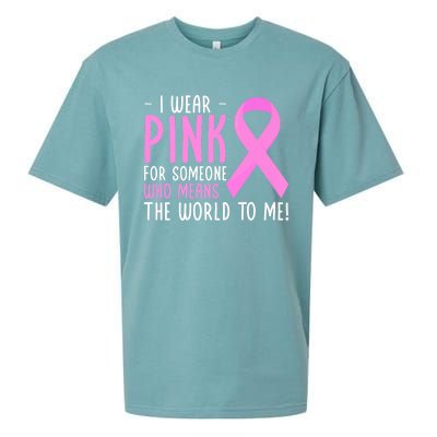 Breast Cancer Awarness Month Pink Ribbon Cancer Survivor Gift Sueded Cloud Jersey T-Shirt