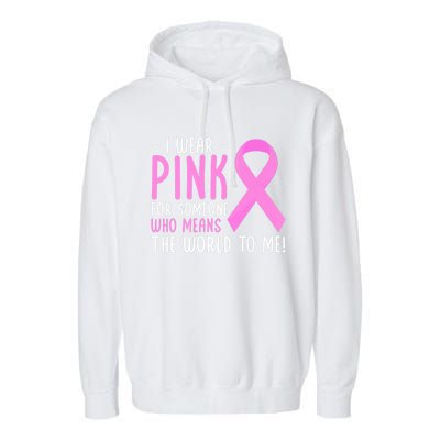 Breast Cancer Awarness Month Pink Ribbon Cancer Survivor Gift Garment-Dyed Fleece Hoodie