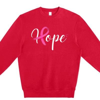 Breast Cancer Awareness Survivor P.I.N.K. Ribbon Motivational Premium Crewneck Sweatshirt