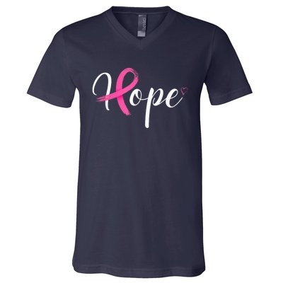 Breast Cancer Awareness Survivor P.I.N.K. Ribbon Motivational V-Neck T-Shirt