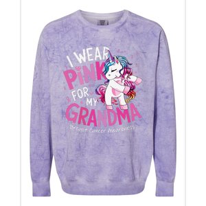 Breast Cancer Awareness Wear P.Ink Grandma Gift Colorblast Crewneck Sweatshirt