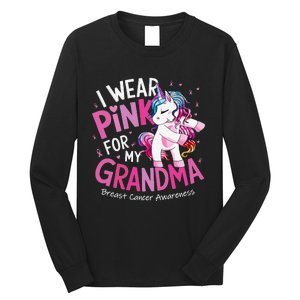 Breast Cancer Awareness Wear P.Ink Grandma Gift Long Sleeve Shirt