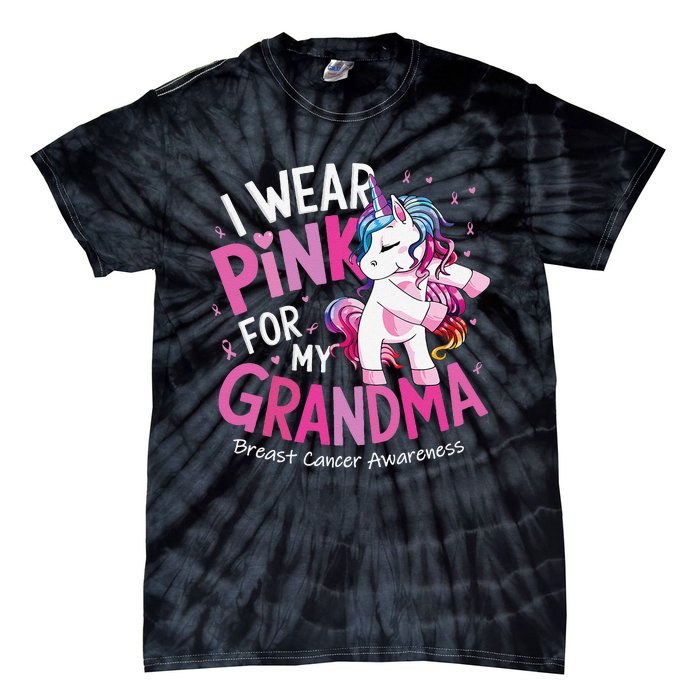 Breast Cancer Awareness Wear P.Ink Grandma Gift Tie-Dye T-Shirt