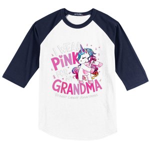 Breast Cancer Awareness Wear P.Ink Grandma Gift Baseball Sleeve Shirt