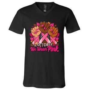 Breast Cancer Awareness 2024 In October We Wear V-Neck T-Shirt