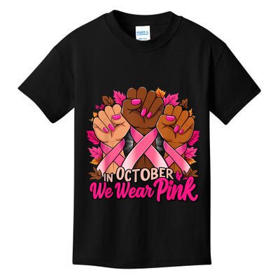 Breast Cancer Awareness 2024 In October We Wear Kids T-Shirt