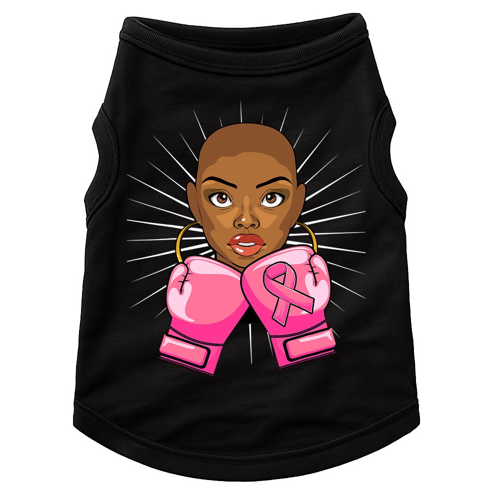 Breast Cancer Afro African American For Women Girls Doggie Tank