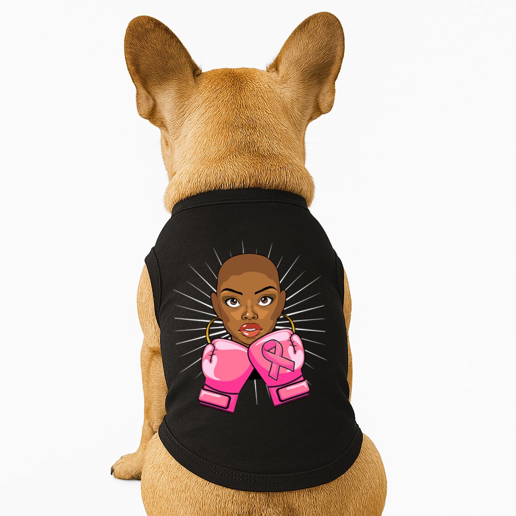 Breast Cancer Afro African American For Women Girls Doggie Tank