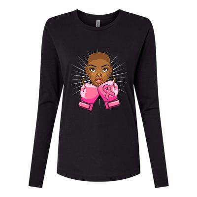 Breast Cancer Afro African American For Women Girls Womens Cotton Relaxed Long Sleeve T-Shirt