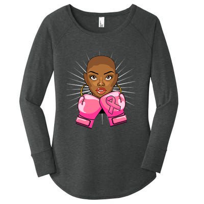 Breast Cancer Afro African American For Women Girls Women's Perfect Tri Tunic Long Sleeve Shirt