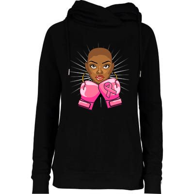 Breast Cancer Afro African American For Women Girls Womens Funnel Neck Pullover Hood