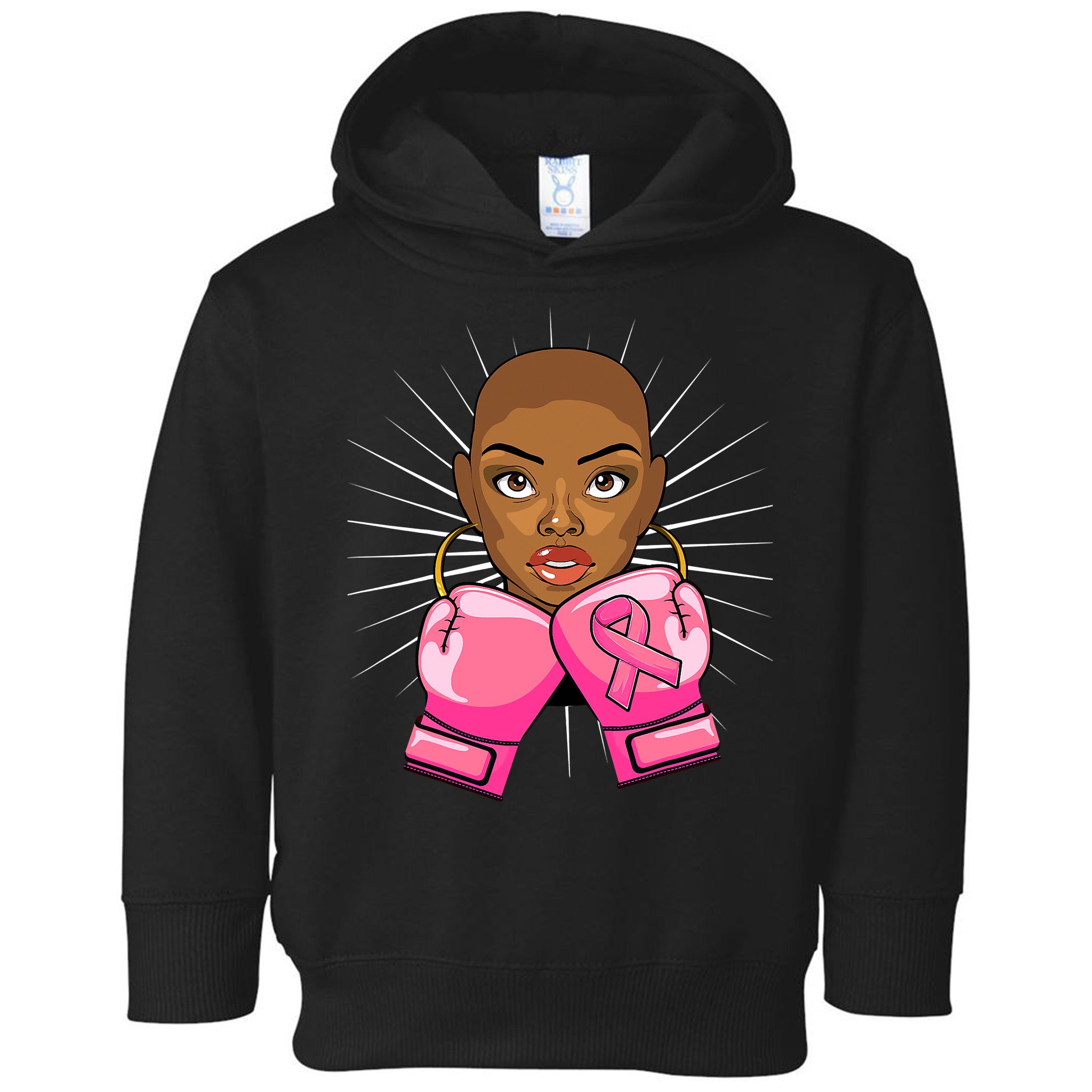 Breast Cancer Afro African American For Women Girls Toddler Hoodie